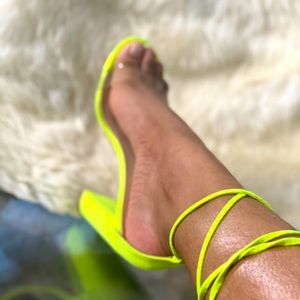 Neon chunky heels ☘️